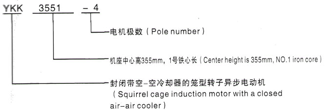 YKK系列(H355-1000)高压YE2-180L-8三相异步电机西安泰富西玛电机型号说明